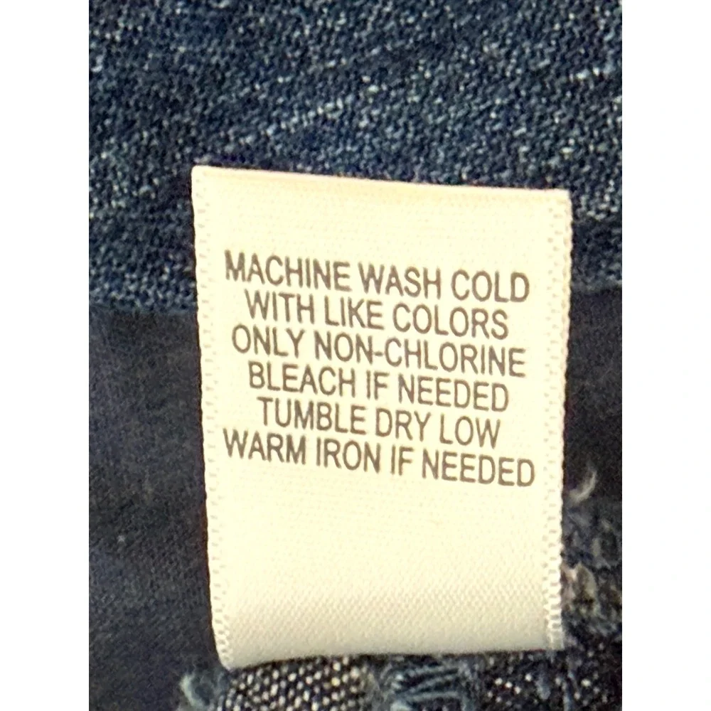 Christopher & Banks Womens‎ Medium Wash Denim Trucker Jacket Red Stitch Size L